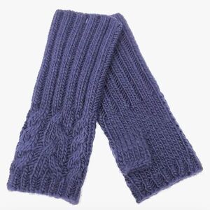 New With Tags Michael Kors Womens Cable Knit Arm Warmers With Thumb Hole, Navy
